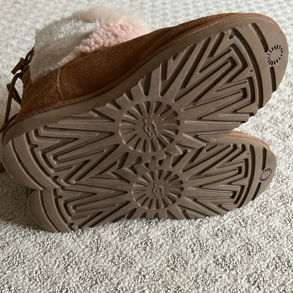 Ugg Women’s Size 9 Patchwork Chestnut Fluff - image 4